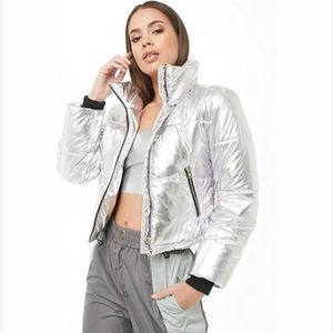 Forever 21 Metallic Puffer